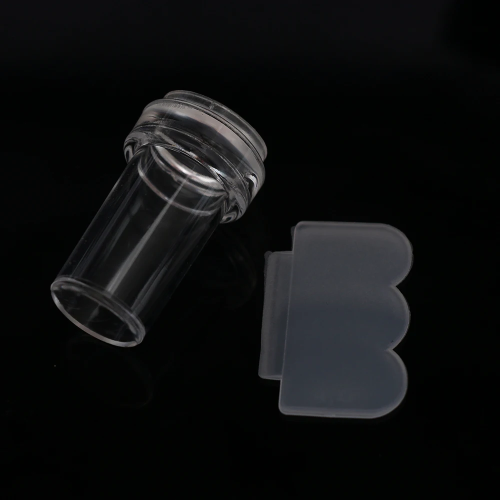 

1 Set New Transparent Square Jelly Silicone Clear Nail Art Seal Printing Stamper Stamping Transfer + Scraper Kit DIY Tools