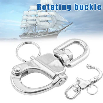 

Stainless Steel Jaw Swivel Snap Shackle for Sailboat Spinnaker Halyard M8617