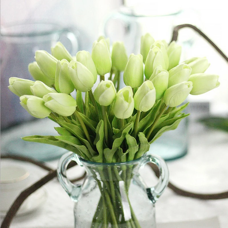 10pcs/lot Artificial flower high quality real touch PU Tulip desktop wedding home holidays decoration gift multi-color E001 10pcs/lot Artificial flower high quality real touch PU Tulip desktop wedding home holidays decoration gift multi-color E001