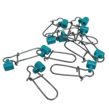 

20-pieces Heavy-duty Fishing Swivels Braid-Friendly Sinker Slides with 8# Duolock Snap Saltwater Terminal Tackle