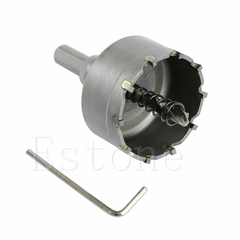 Carbide Tip TCT Drill Bit Hole Saw Set Stainless Steel Metal Alloy 50mm