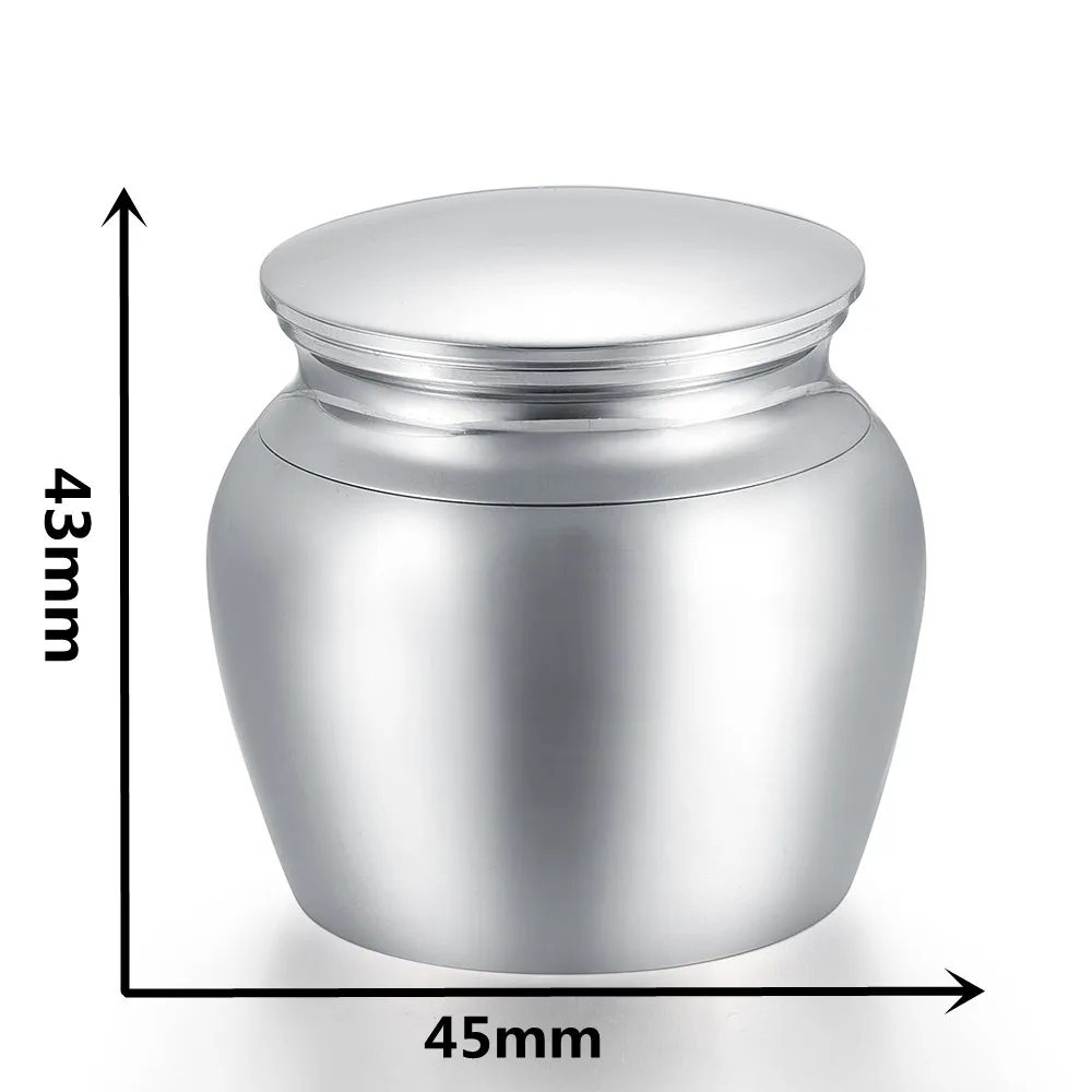 IJU0010 High Polish Strong Pet Funeral Urn 43*45mm Memorial Stainless