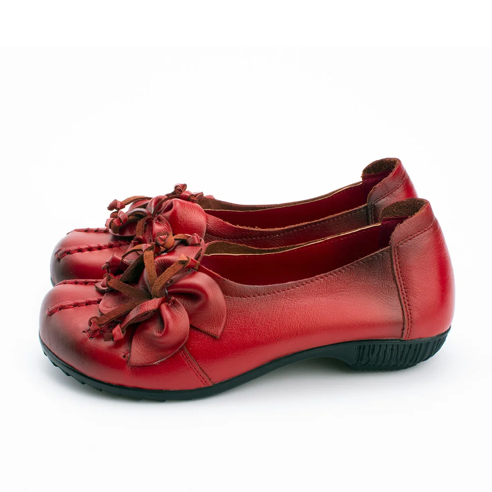 Г., новые осенние женские туфли из натуральной кожи на плоской подошве женские повседневные лоферы, обувь на плоской подошве с цветочным принтом женская обувь на плоской мягкой подошве ручной работы