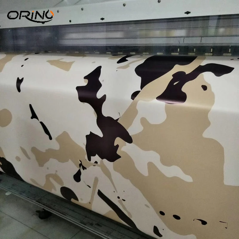 Yellow Black Camouflage Car Wrap Film with air bubble Vehicle Stickers Desert Camo Vinyl Foil Cover 1.52X5/10/15/20/25/30m