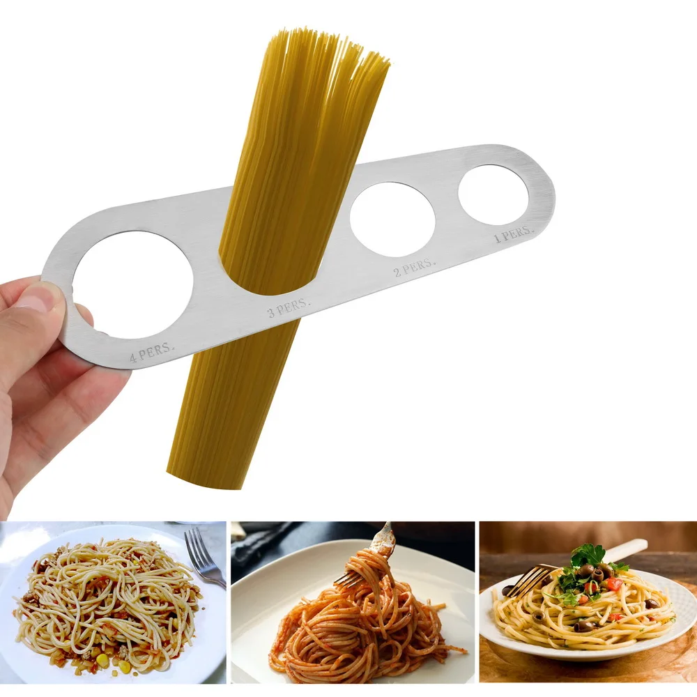 HOOMIN Паста Лапша измерения кухонные аксессуары 4 отверстия Измеритель для спагетти нержавеющая сталь 1 шт
