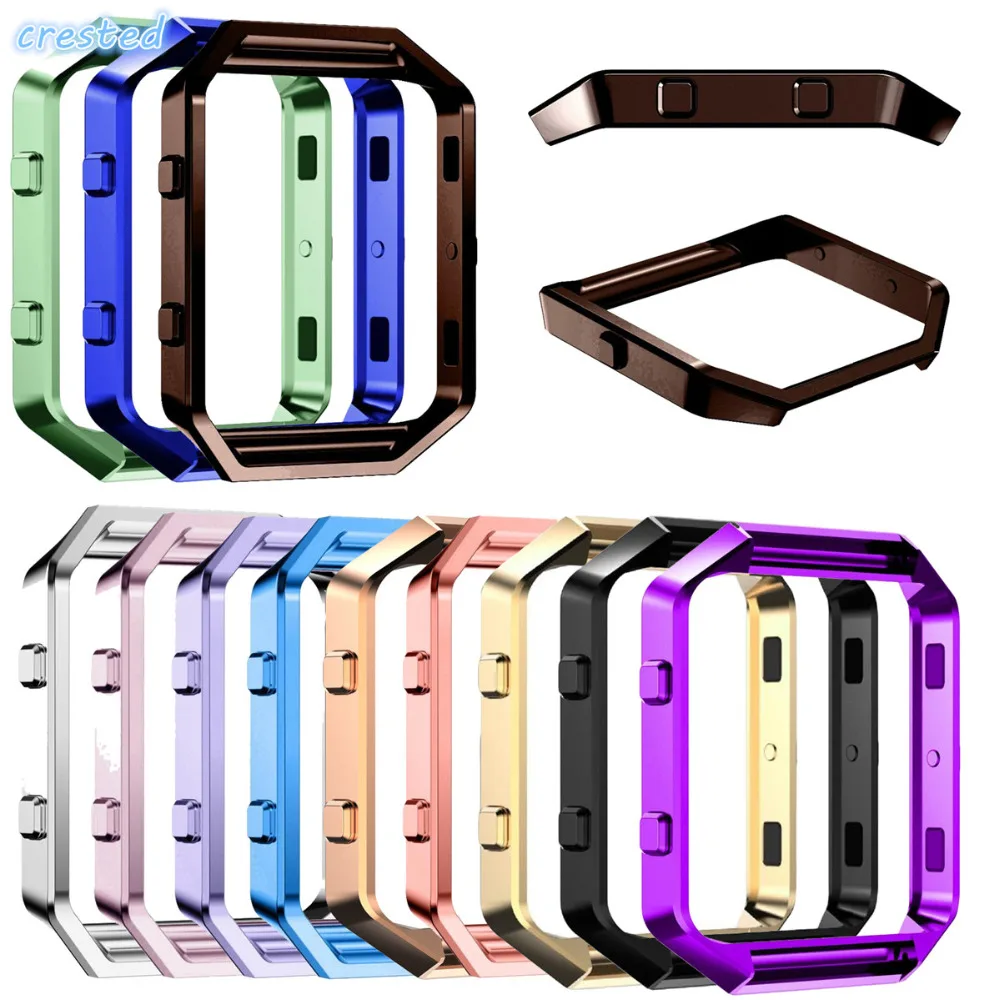 

CRESTED Stainless Steel Metal Frame Case Cover Shell For Fitbit Blaze Replacement case Activity Tracker Smart Watch Accessories