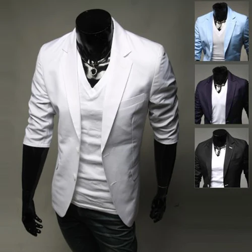 Casual Mens Suit Hooded Two Buttons Men Blazer Outdoors