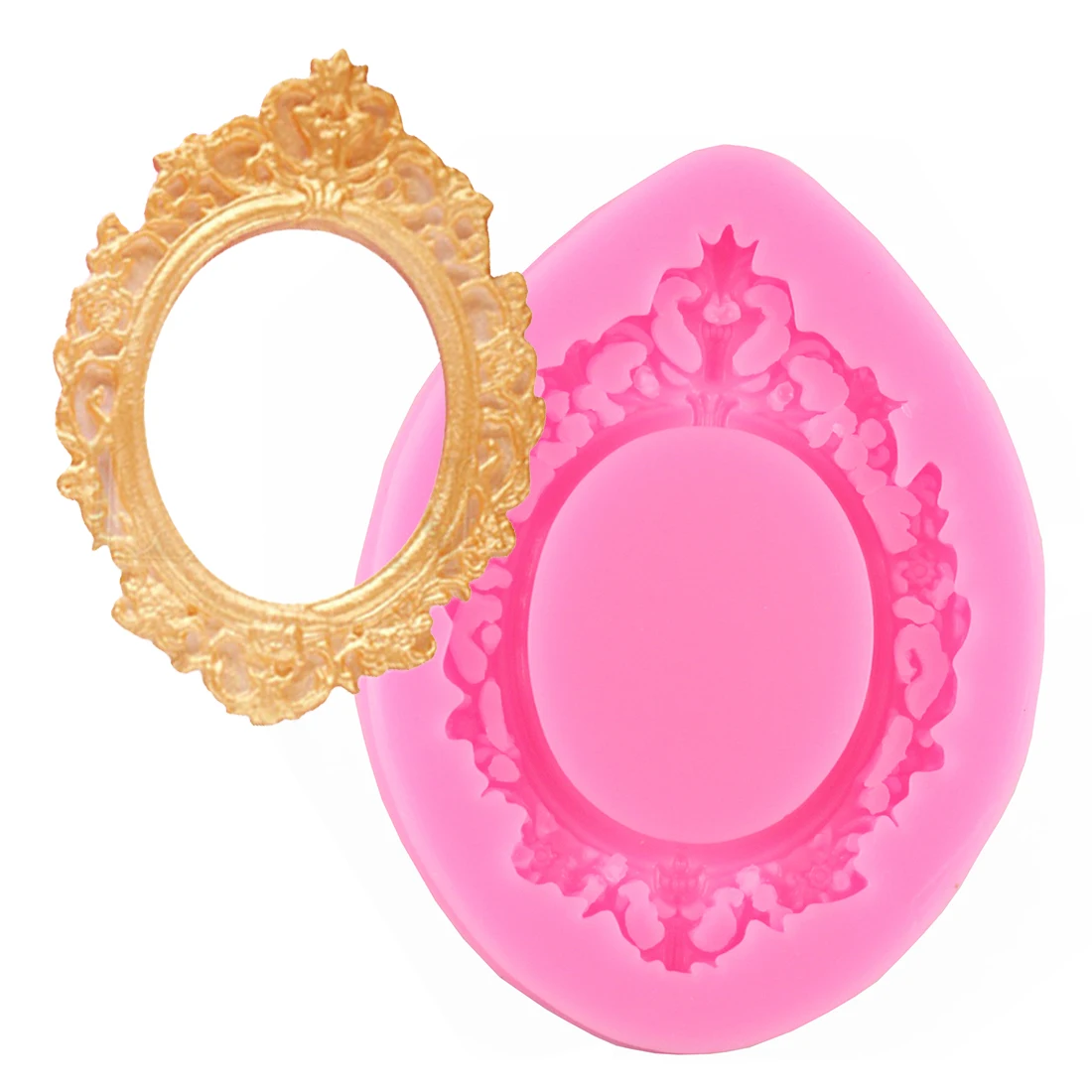 

Fondant Molds 1PC Silicone Cake Mold Retro Frame Shape Chocolate Soap Moulds Cake Stencils DIY Kitchen Baking Tools