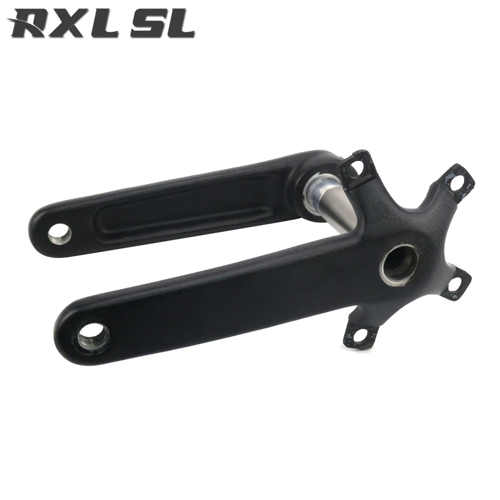 

RXL SL Bicycle Crank Carbon Crankset Road Bike 3K Matte/Glossy BCD130mm Bike Accessories Black Bicycle Cranks