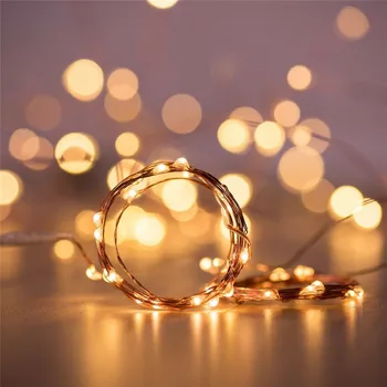 

Copper Wire Light String Mini LED Fairy Lights String Battery Decorative Bedroom Garden Yard Parties Wedding Luces 40JUN25
