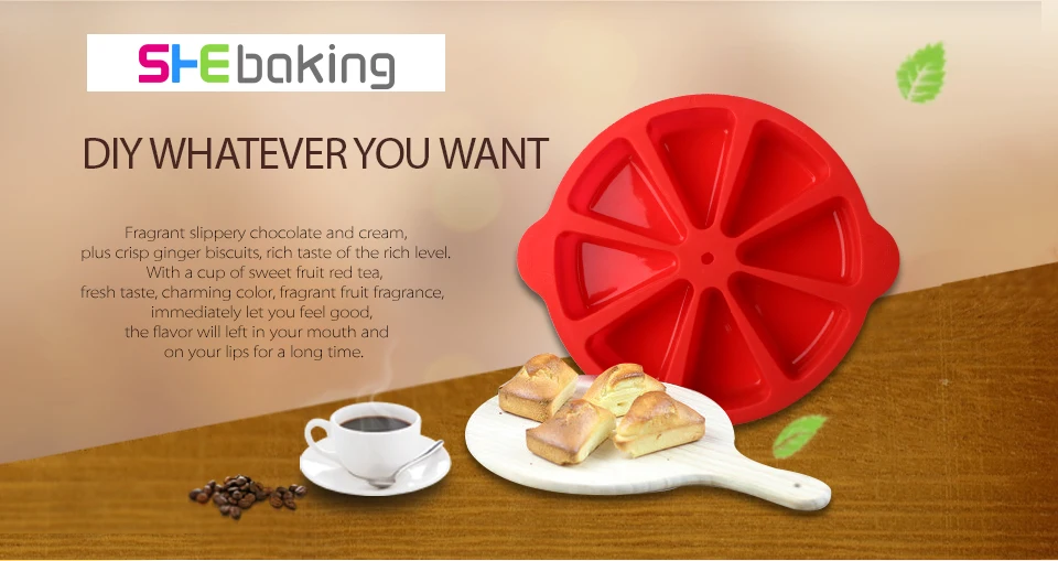 Shebaking 8 отверстий выпечка плесень 3D круглая силиконовая форма для пирога Плесень DIY маффины с помадкой хлеб торт сковорода форма для выпечки Кухня кондитерский инструмент