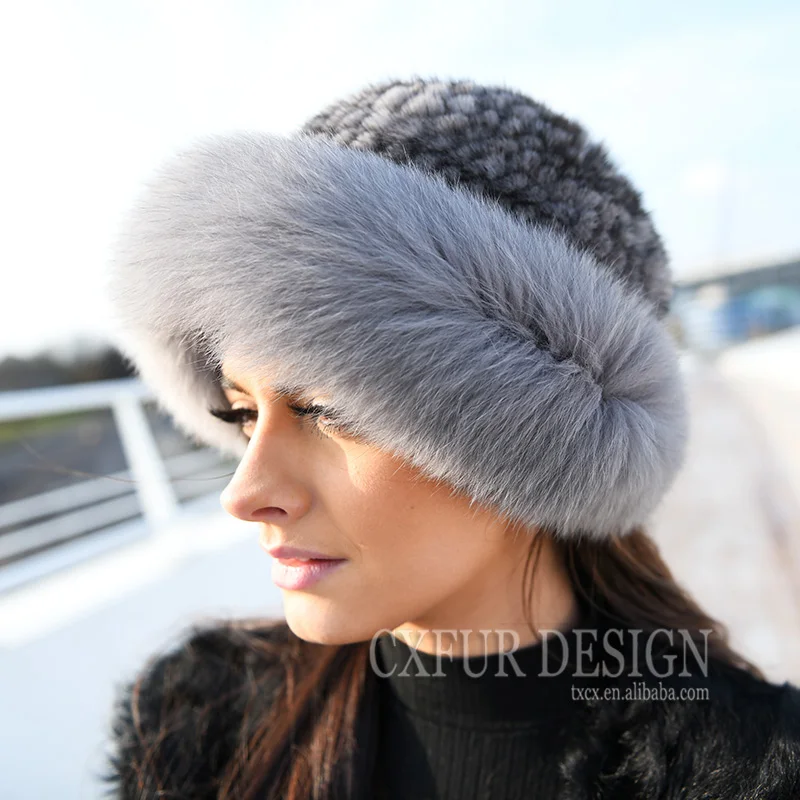 

CX-C-209G Thick Winter Hat Suiatble For Cold Winter Genuine Mink Fur Cap