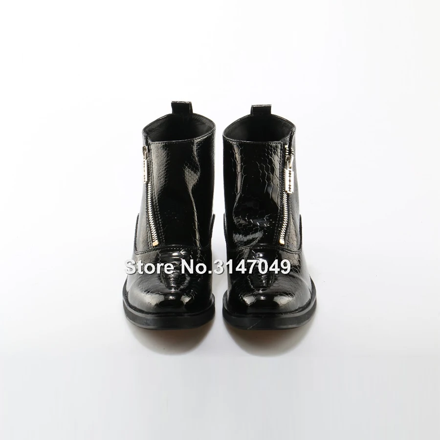 Casual Britânico Homens Ankle Dos Side De Cobra Moda Genuíno Botas Padrão 2019 Boots Zip Luxo Preto Couro Moto Estilo 7XPqn8w