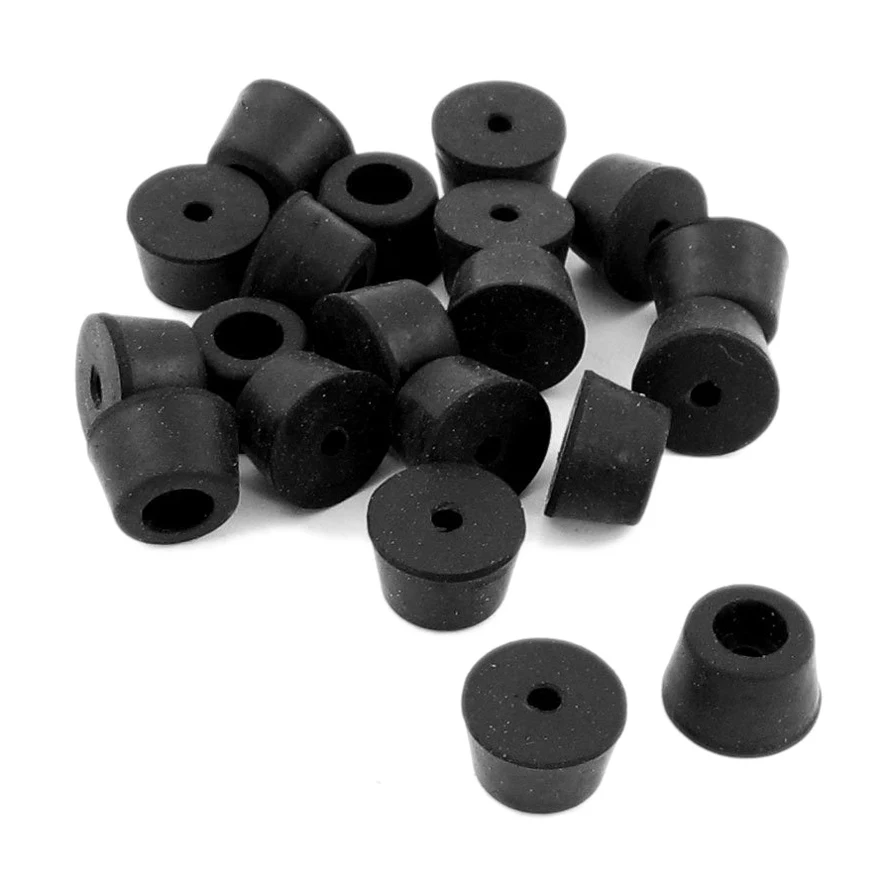 

20 pieces 13 x 10 x 10 mm Rubber Chair Feet Pads Tile Floor Protector - Black
