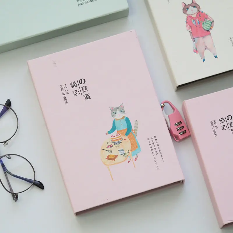 

Coloffice Cute Student Creative With Lock Diary Book Hardcover Cryptographic Boxed Notebook Children Gift School Supplies 1PC