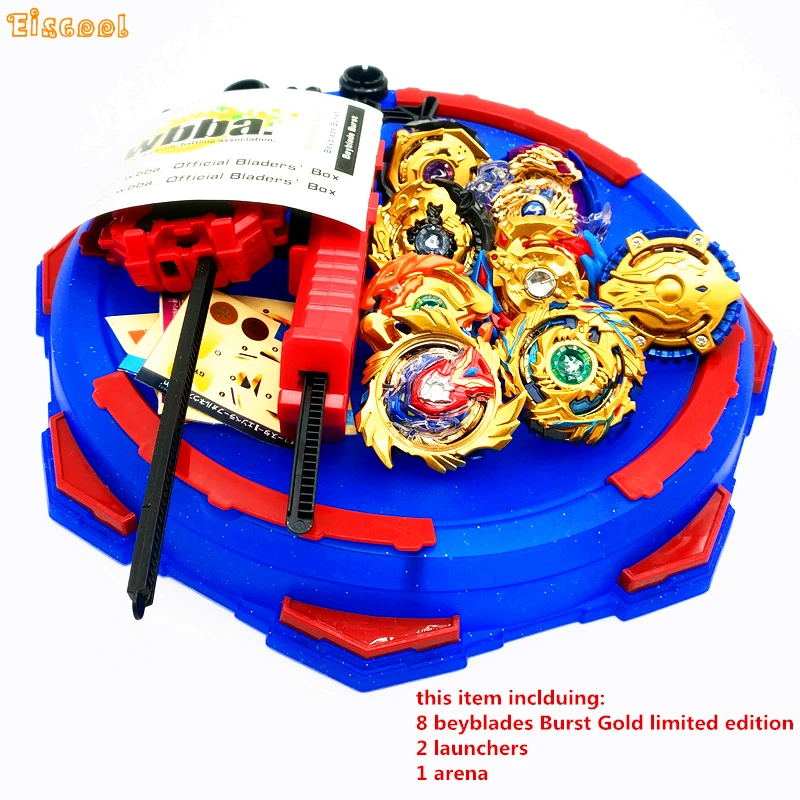 

Golden spin top Burst Toy With Launcher Starter and Arena toy Metal Fusion God Spinning Top Blade Toy Drop shipping a