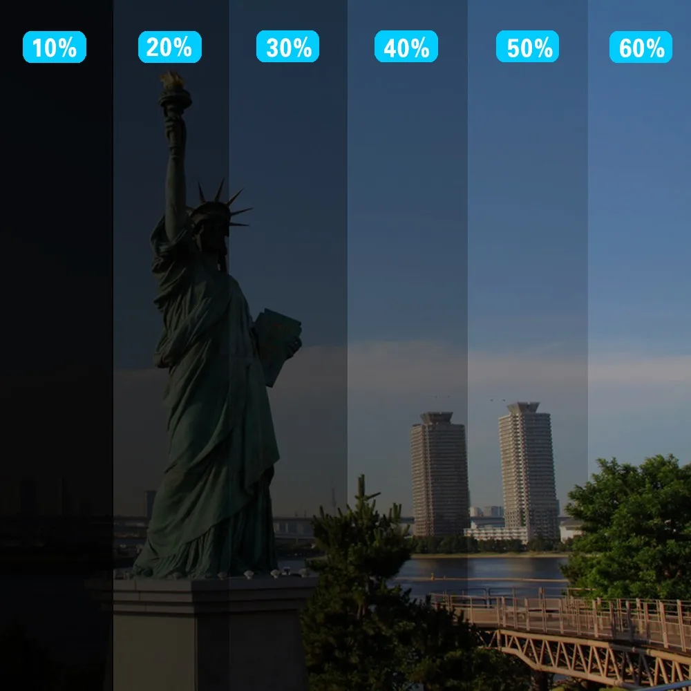 50% Солнечная тонировка керамическая пленка оконный оттенок для окна автомобиля с высоким УФ и отторжением тепла