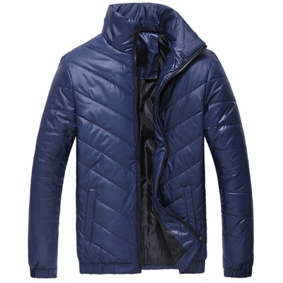UNIVOS KUNI, мужское плотное пальто, Осень-зима, хлопковое, однотонное, модное, приталенное, с подкладкой, дизайн, большой размер 5XL Q6068 - Цвет: Blue