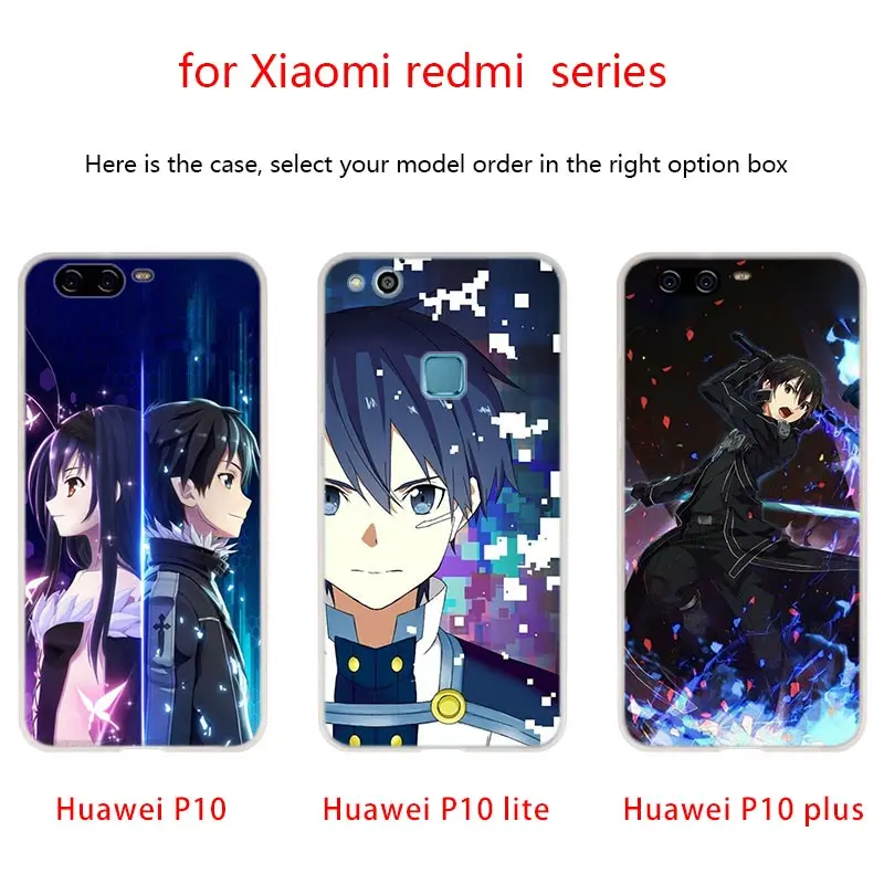 Мягкие чехлы для Huawei P40 P30 P20 Pro P10 Lite E Plus P Smart Z 2020 2019 Sword Art Online SAO Anime|Бамперы| |