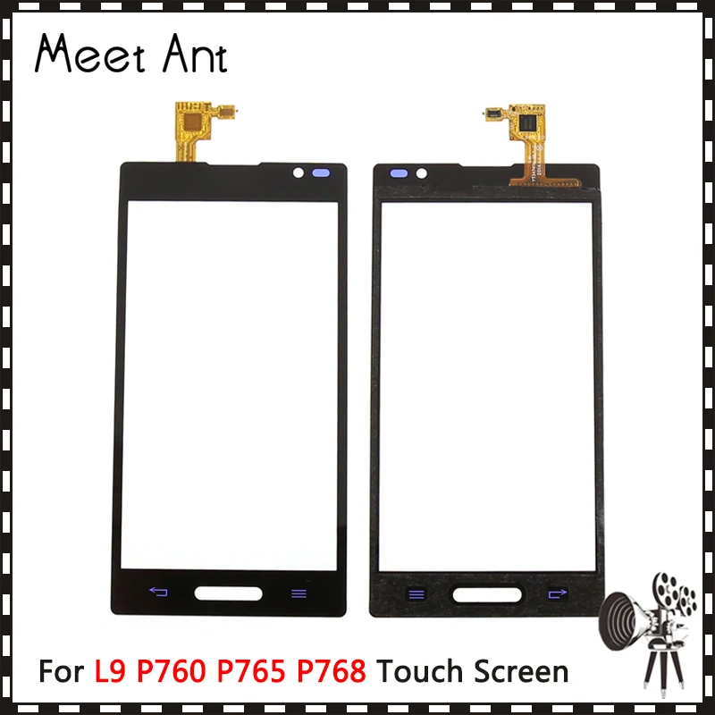 Высокое качество 4," для LG Optimus L9 P760 P765 P768 сенсорный экран дигитайзер сенсор внешнее стекло объектив панель черный белый+ отслеживание