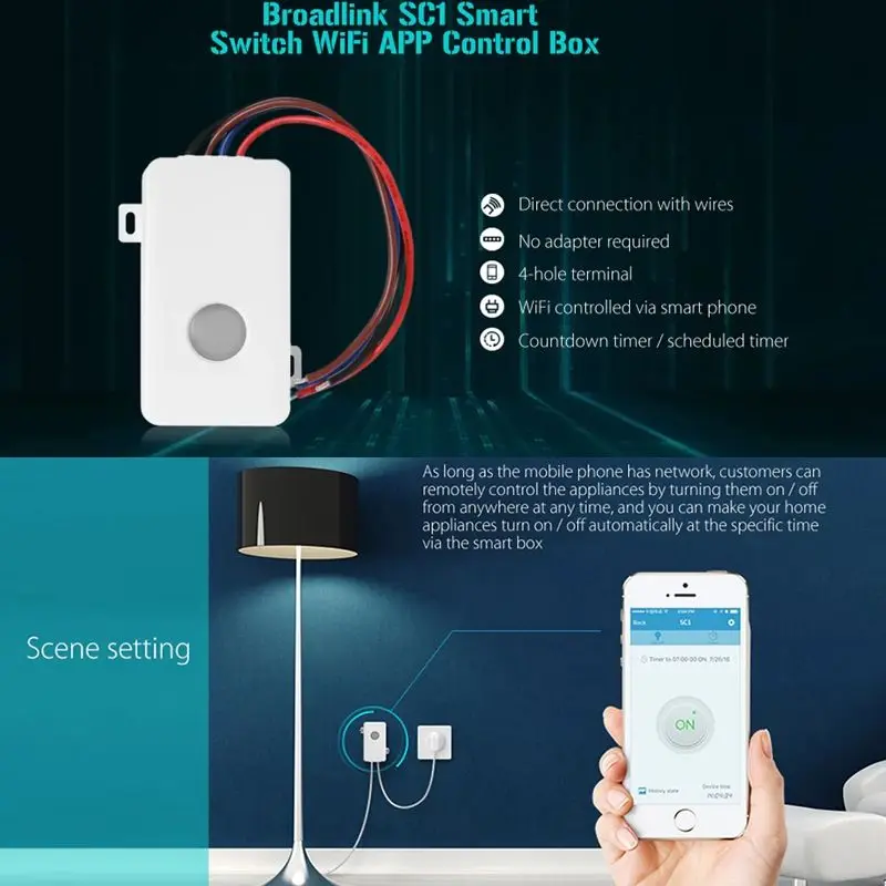 broadlink SC1 WiFi Controller Smart Home Automatisierung Module App Drahtlose WiFi Remote Power Schalter Via Handy