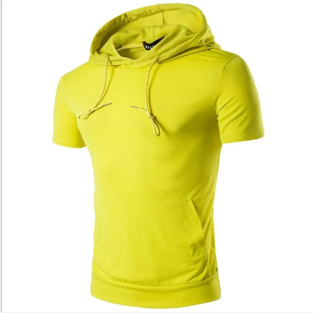 

ZOGAA 2019 Men Summer Sleeveless Solid Hoodies Casual Solid Simple Hooded Sweatshirts Bodybuilding Sportswear 8 colors
