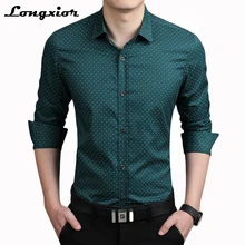 Новая весенняя Хлопковая мужская рубашка высокого качества Повседневная рубашка плюс размер 5XL зауженные официальные рубашки мужские рубашки с длинными рукавами MSL3