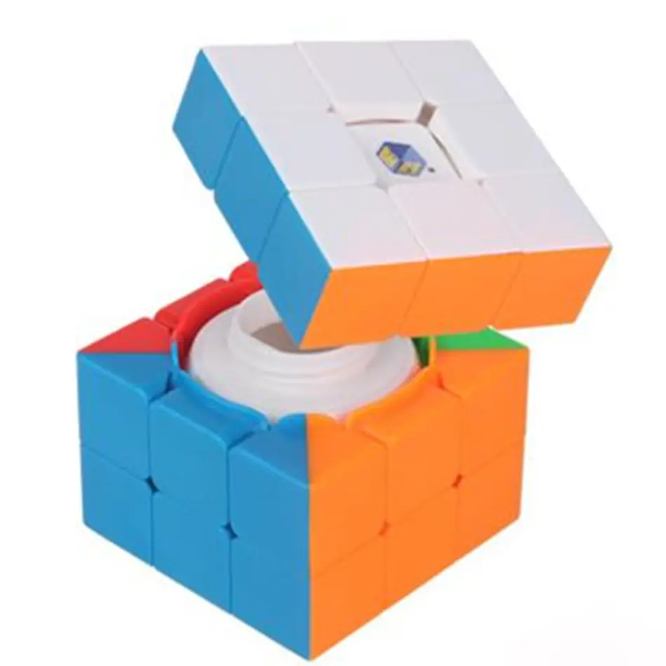 Yuxin Box 3x3x3 кубик рубика волшебный куб полый кубик для хранения 3 слоя скоростной куб профессиональные игрушки-головоломки для детей подарок для детей - Цвет: Stickerless