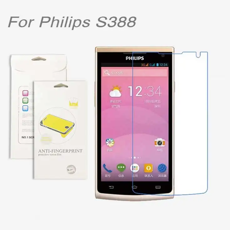 For Philips S388 3pcs lot High Clear font b LCD b font Screen Protector Film Screen