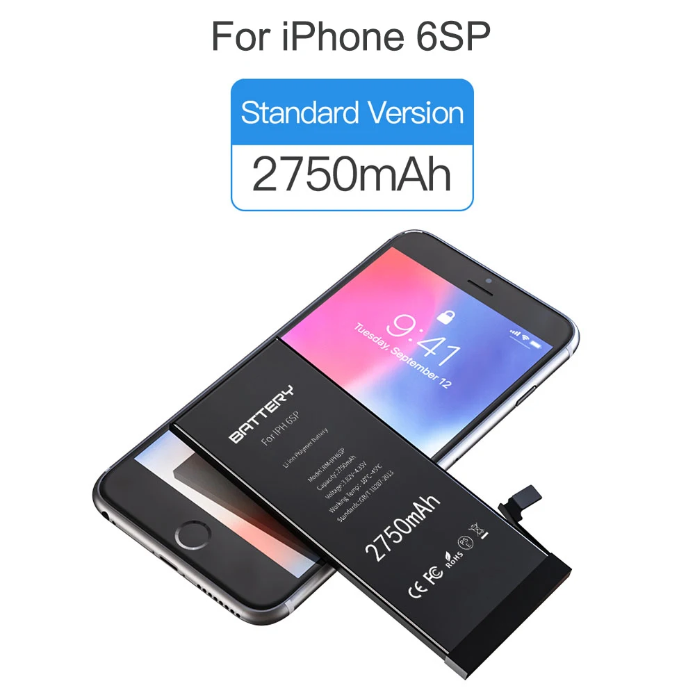 50pc Zero Cycles Mobile Phone Li-ion Battery For iPhone 6s Plus 2750 Capacity Replacement Batteries | Мобильные телефоны и