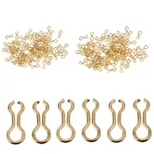 300 Pieces Brass Sinker Eyes Eyelet Fishing Swivel For Lead Weight Mold Fishing Tackle S + M Size 10pcsbrass tickers brass lure bodies brass weight sinker diy spinner buzzbait fishing lures