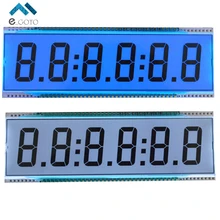 Reflection ED139 6 Digit 7 Segment LCD Display Screen Static Driving TN Positive Display 5V 137.16×46.38×2.8mm