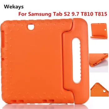 

For Samsung Galaxy Tab S2 S 2 9.7" SM-T810 T815 Gomma EVA Foam Shockproof Case Funda Children Kids Handle Stand Protective Cover