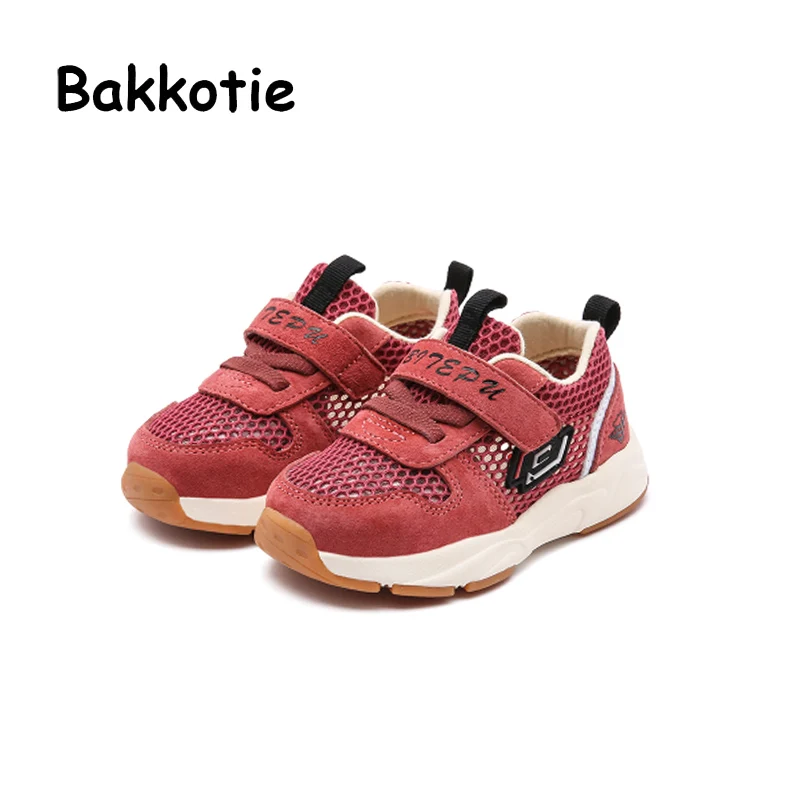 Bakkotie/весенние детские кроссовки из дышащей сетчатой ткани для мальчиков