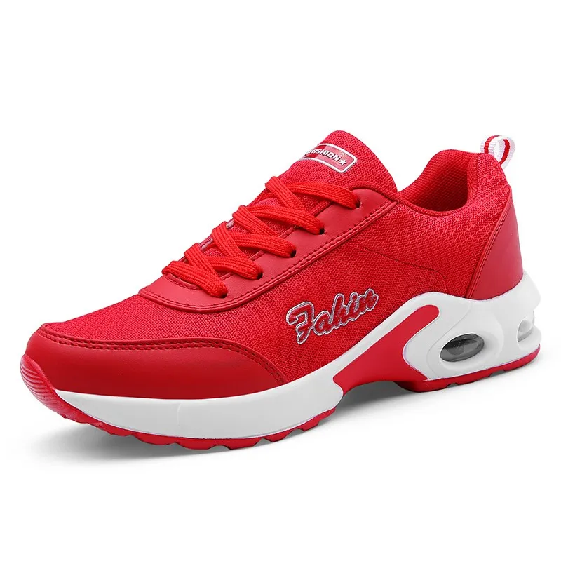 Летняя женская спортивная обувь, женская обувь для бега, спортивные кроссовки для женщин, дышащий светильник, спортивная обувь для бега, zapatos mujer - Цвет: red 0911