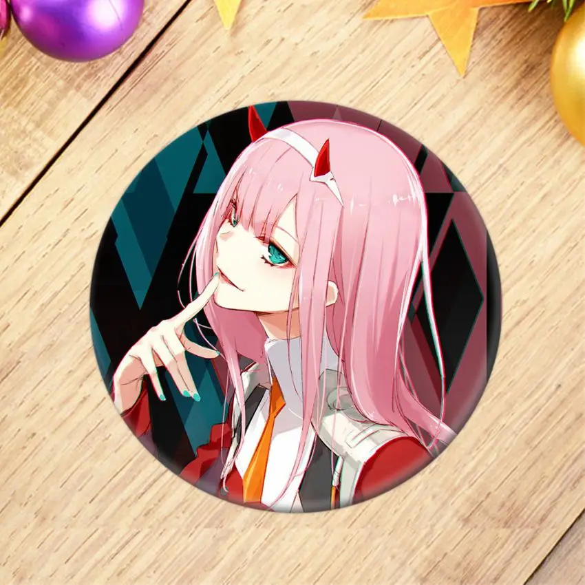 9pcs Anime Badge DARLING in the FRANXX ZERO TWO GORO Pin Brooch Button