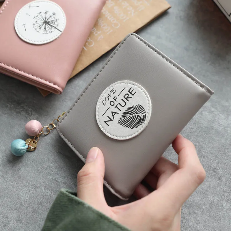 

Newly Women Short PU Leather Wallet Zipper Hasp Purse Small Change Card Holders DOD886