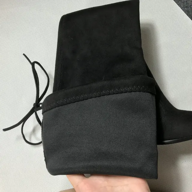 Top Faux Suede Women Thigh High Boots Stretch Slim Sexy Fashion Over the Knee Boots Female Shoes High Heels Black Gray Wine Nude -