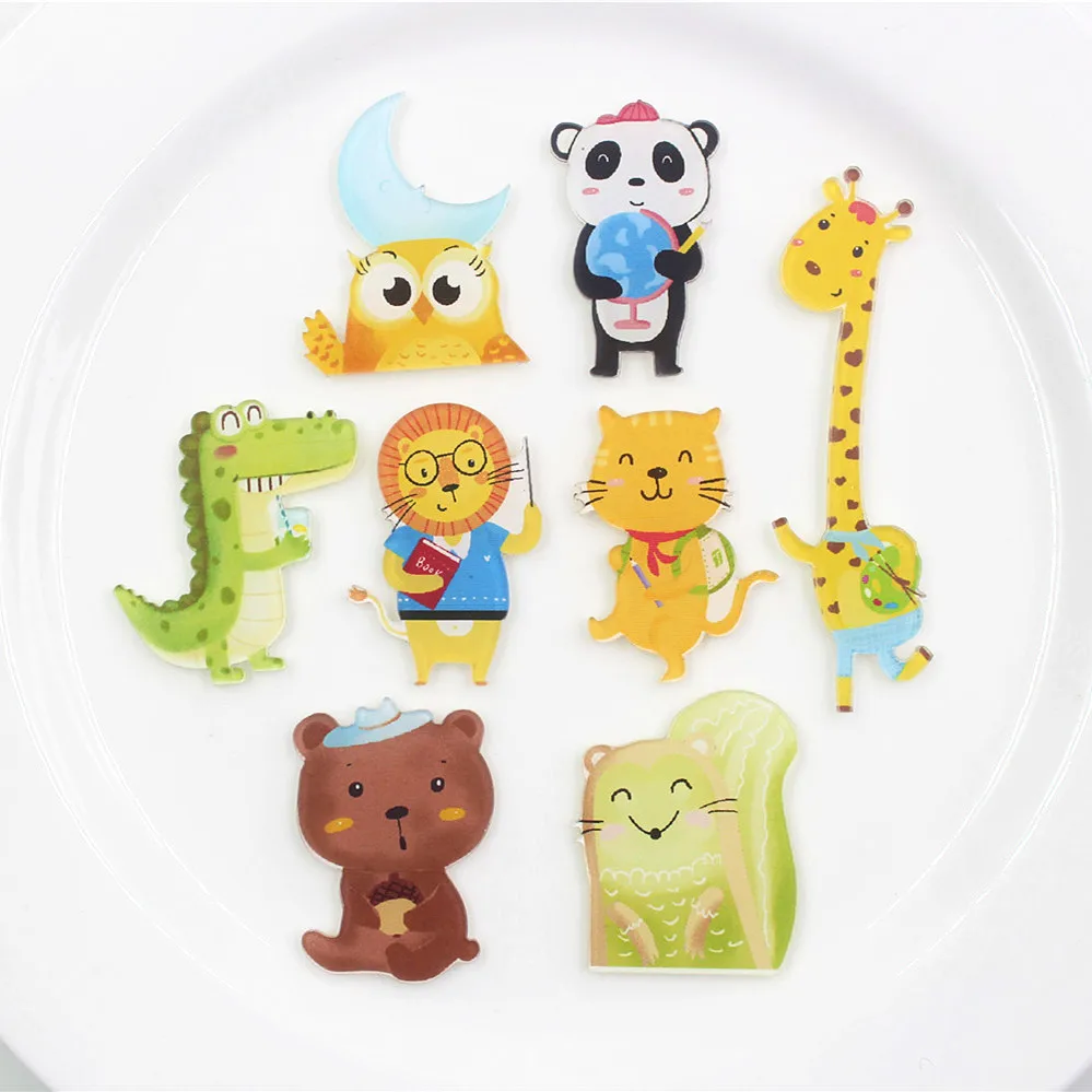 

BR0001, 1 pc., Acrylic flat back, acrylic cartoon brooch, handmade headdress bow accessories decorative material