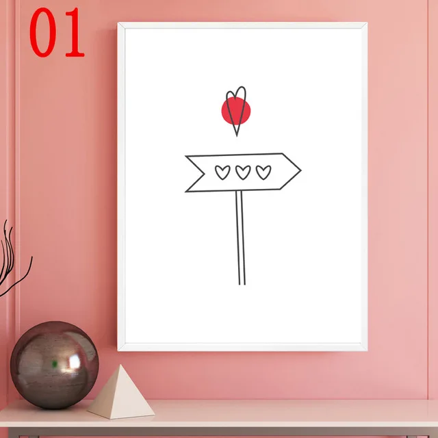 Minimalist-Nordic-Style-Bedroom-Decoration-Arrow-Tree-House-Modern-Youth-Love-Canvas-Wall-Pictures-Art-Printed.jpg_640x640