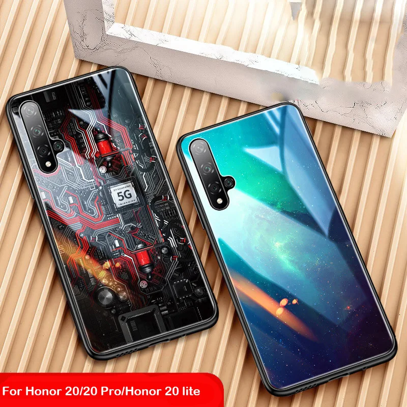 Стеклянный чехол Aixuan для Huawei Honor 20 Lite Pro i чехлы с полным защитным покрытием из