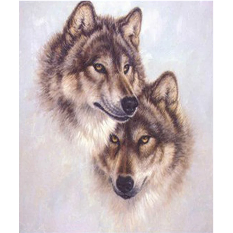GLymg Diy Diamond Embroidery Wolf Diamond Painting Animal Cross Stitch Full Square Mosaic Gift Picture Wall Sticker Home Decor