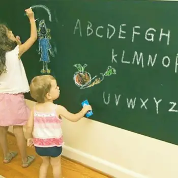 

60*200cm Large Size Blackboard Sticker Removable PVC Wall Drawing Writing Art Green Chalkboard krijtbord School Office Supplies
