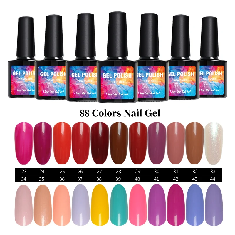 

ChunShu Hybrid Nail Polish Gel Manicures High Quality Tips 88 Color 8ML Soak Off UV Gel Varnish Gel Top Base Coat Factory Store