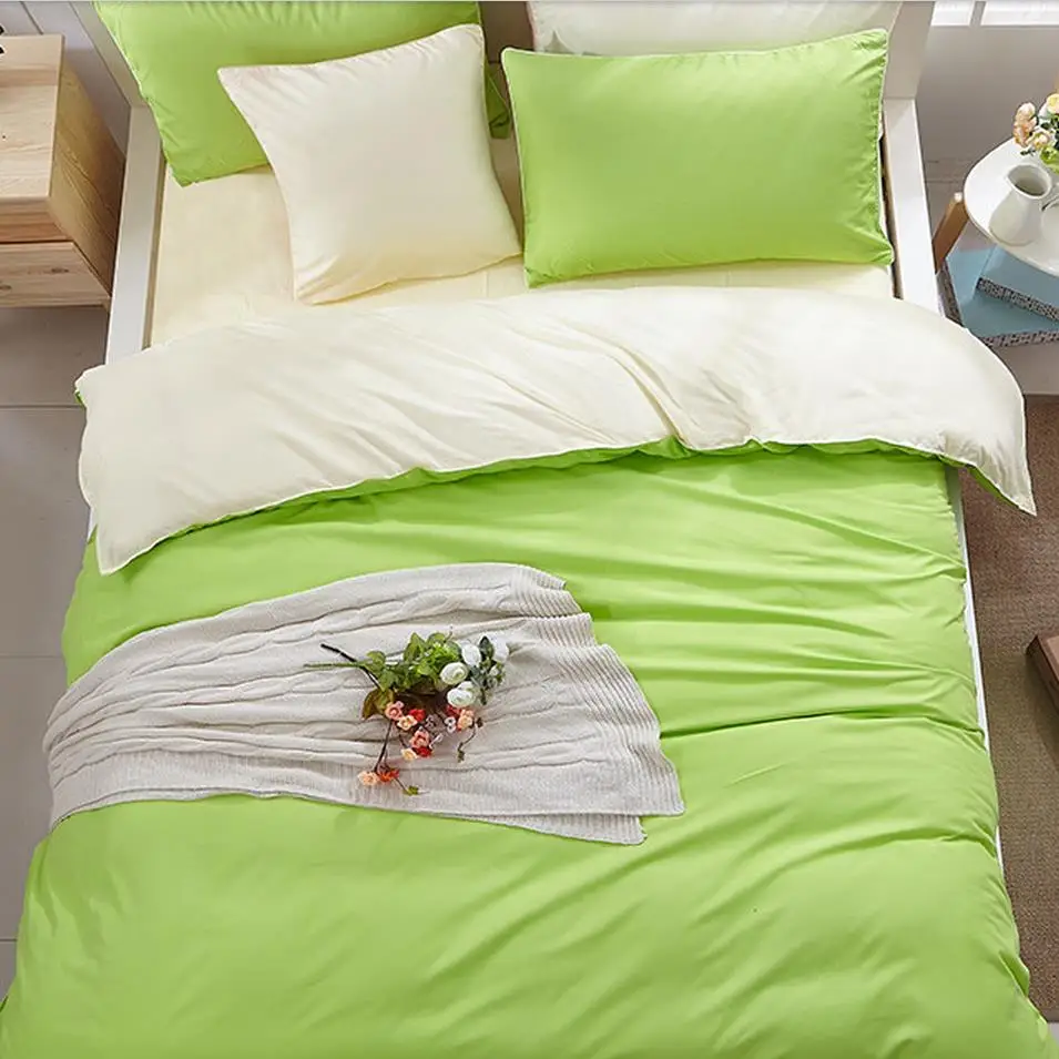 

Free shipping Sapphire blue 4pcs Solid color bedding bedding bag home textile 4 is 1.5 1.8 m single sheet three-piece wool
