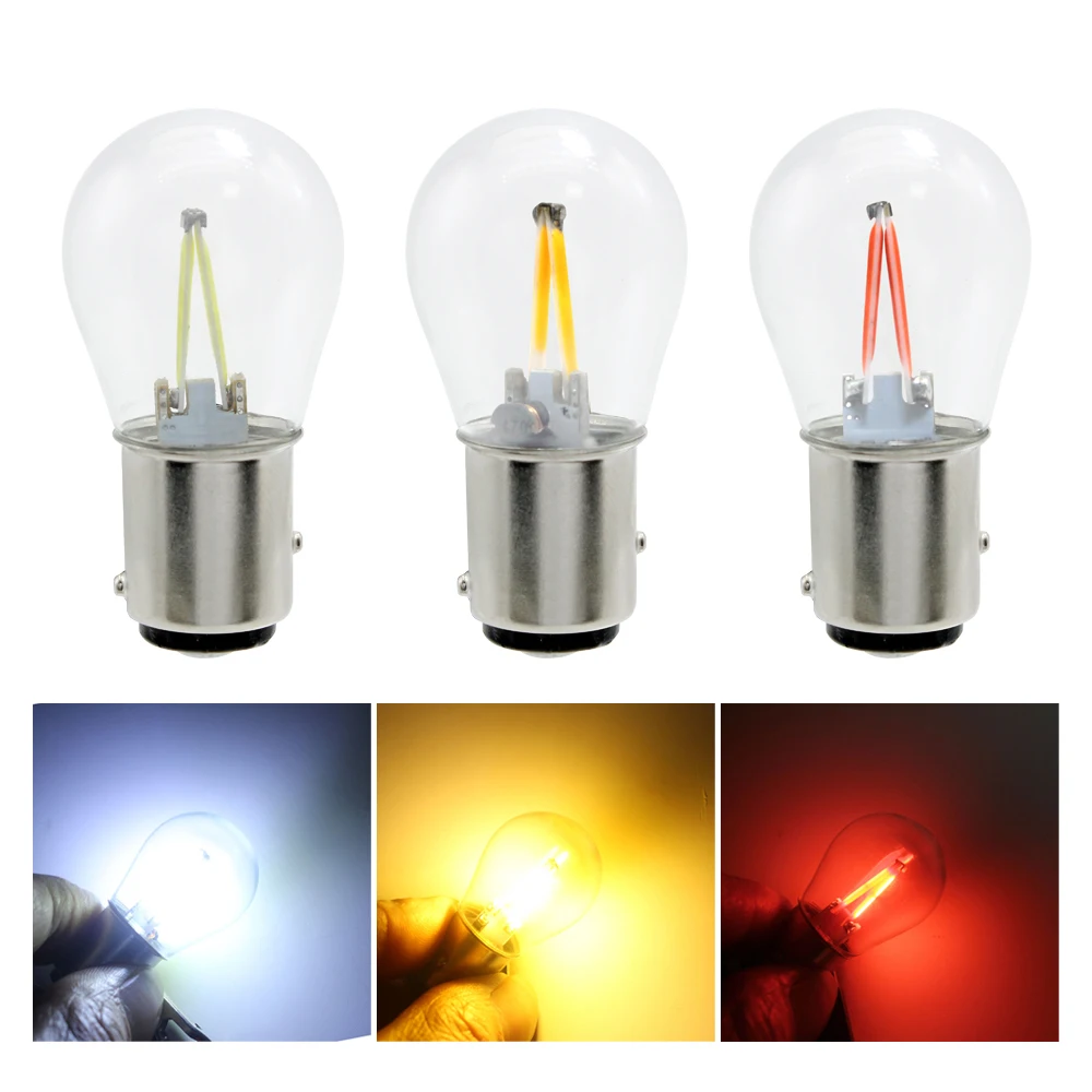Светодиодный 1156 1157 светодиодный Филамент puce de voiture lumiere S25 auto vehicle tournant inverse ampoule lampe