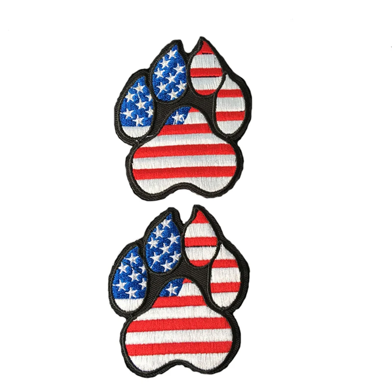 

Iron on American Flag Patches for Clothes DIY Applique Embroidered Patriotic USA Military Tactics Eagle Patch Stickers 10pcs/lot