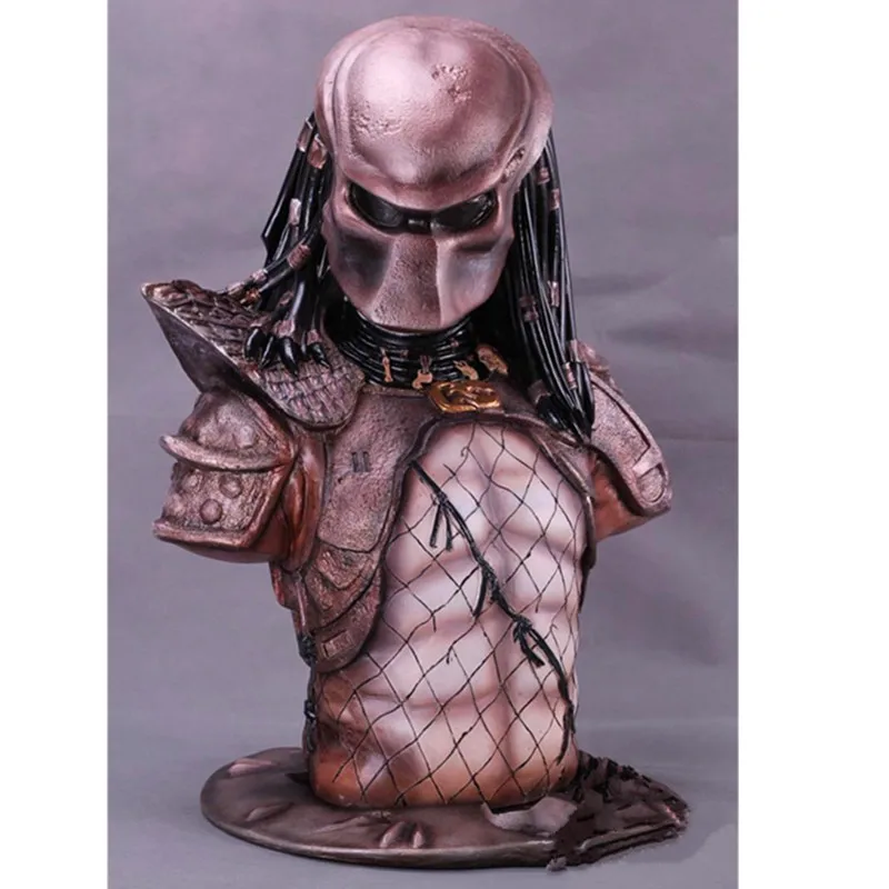 

Alien vs. Predator GK Predator Bust Statue Scar Predator Paul Anderson Resin Action Figure Collection Model Toy L2565