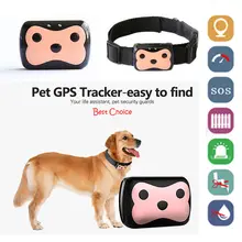 APRICOTCAR GPS Tracker With Collar Mini Pet GPS Tracker For Pets Cat Dog GPS+LBS Location Free APP LED Indicator Waterproof