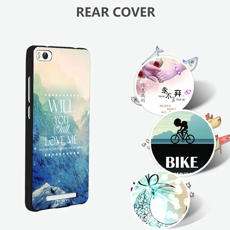 Xiaomi Mi4c Case Original Cover for Xiaomi Mi4c Case Cover Skin Wolf Fish Skull mi4c Fundas 100% 2